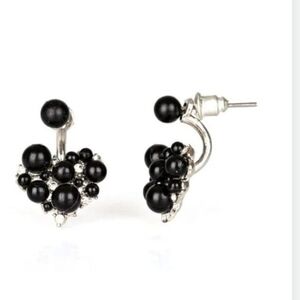 Star-Studded Success Black Earrings Beaded Paparazzi Cluster Fashion Jewelry